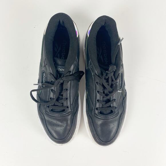 Reebok Classic Club C 85 Black Iridescent Sneakers Women’s Size 6 - Picture 8 of 11